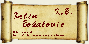 Kalin Bokalović vizit kartica